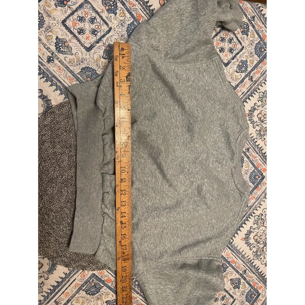Nike Sportswear Phoenix Fleece Cropped Sweatshirt Grey FZ9244-063 Womens Medium